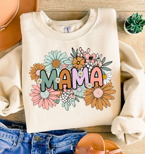 Floral Mama shirt Sublimation Design Download, Mama shirt, Mama Floral shirt, Mama Flower shirt, Mothers day shirt, mama floral, mothers day shirt