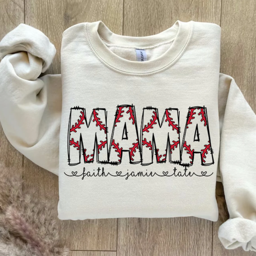 Baseball Mama shirt, Baseball Mama Design, Baseball Mama With Editable Kids Names, Custom Mama shirt, Sporty Mom, Mother’s Day Gift, Mama Design