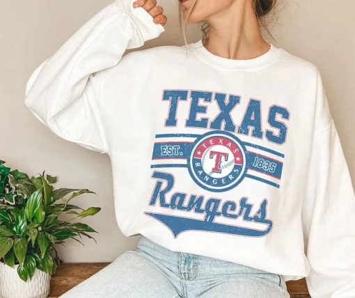 Vintage 90s MLB Texas Baseball Sweatshirt, Ranger Baseball Hoodie, Vintage Baseball Fan Shirt, Texas Ranger Shirt, Game Day Shirt