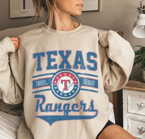 Vintage 90s MLB Texas Baseball Sweatshirt, Ranger Baseball Hoodie, Vintage Baseball Fan Shirt, Texas Ranger Shirt, Game Day Shirt