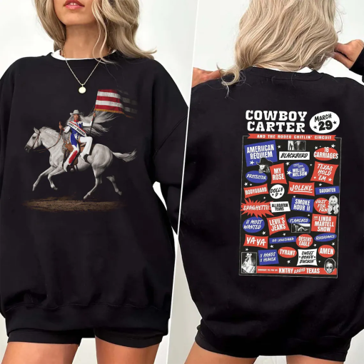 Unisex Cowboy Carter Gildan Shirt| 2 Sides Beyoncee Gildan Sweatshirt| Dolly P Tee For Fans