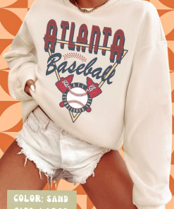 Vintage Style Atlanta Baseball Sweatshirt, Atlanta Baseball…