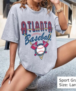 Vintage Style Atlanta Baseball Sweatshirt, Atlanta Baseball…