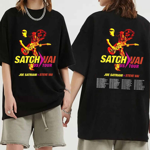 Joe Satriani and Steve Vai Satchvai US Tour 2024 Shirt, Joe Satriani and Steve Vai 2024 Concert Shirt, Joe Satriani and Steve Vai Fan Gift