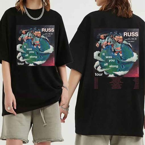 Russ 2024 Tour Shirt, It Was You All Along 2024 Tour Shirt, Russ with 6lack and Melii 2024 Concert Shirt, It Was You All Along 2024 Concert