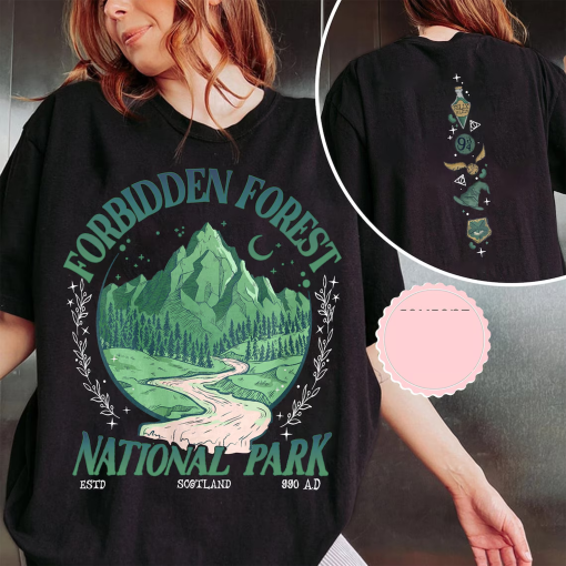 National Park Wizard Comfort Colors Shirt – Forbidden Forest Tee, HP Inspired Wizarding World T-Shirt, Bookish Gift for Fans