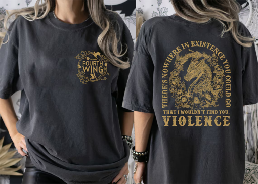 Vintage Basgiath War College 2 Sides Shirt, Fourth Wing T-Shirt, Dragon Rider Violet Sorrengail Xaden Riorson Bookish The Empyrean Series