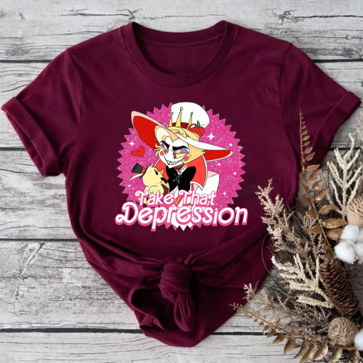 Angel Dust Artist Tee Shirt, Angel Dust Hazbin Hotel Shirt, Angel Dust Morningstar Characters shirt, Angel Dust Hazbin Hotel Vivziepop Shirt