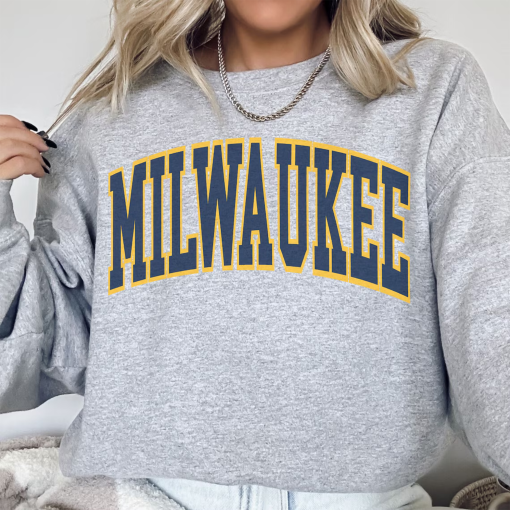 Milwaukee Baseball Sweatshirt Brewers Shirt Milwaukee Baseball Crewneck Retro Vintage Milwaukee Hometown Pride Brewers gift baseball outfit