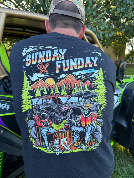 Side by Side UTV Sunday Funday tee shirt Polaris can-am rzr x3 ranger