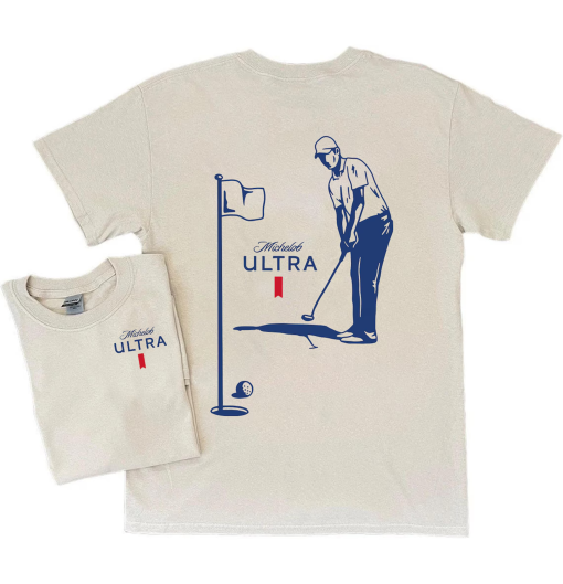 Michelob ULTRA golf tee, Michelob Tshirt, Beer Tshirt