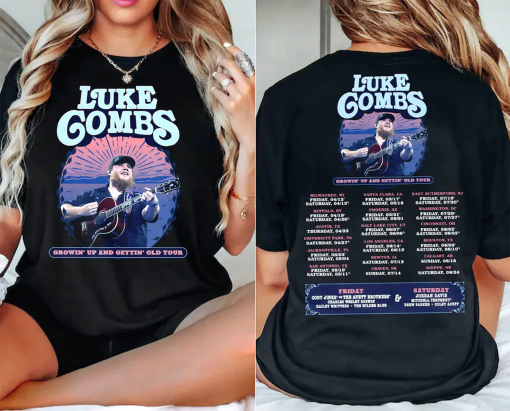 Vintage Luke Com.bs Shirt,Combs World Tour 2024 Shirt,Country Music Shirt,Growing Up and Getting Old 2024 Tour T-Shirt,Gift for fans