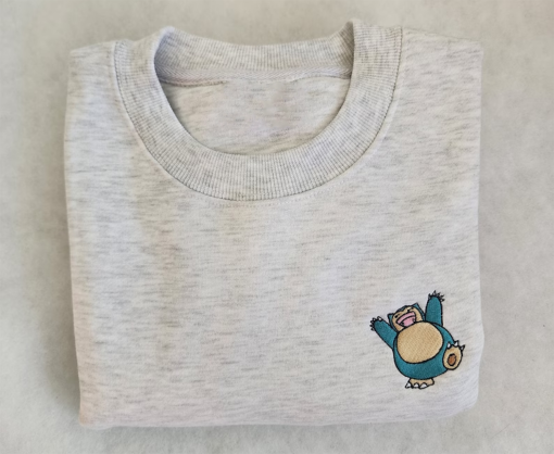 Embroidered Sweatshirt | T-Shirt | Snorlax – anime,