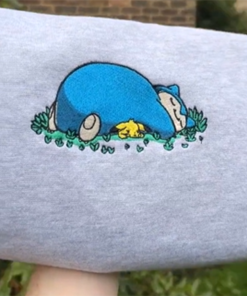 Snorlax Sweatshirt – Snorlax Inspired Embroidered Tshirt…