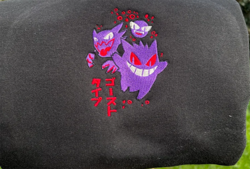 Gengar Sweatshirt – Pokemon Adult Gift – Gengar Hoodie – Pokemon Gift – Nintendo Fan Apparel