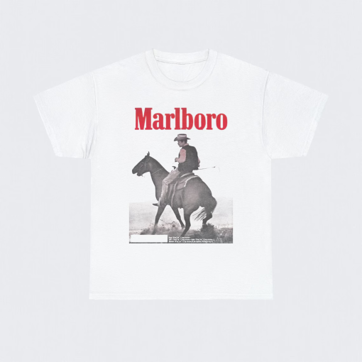 Vintage Marlboro Cowboy Wild West Shirt, Country Music Shirt, Marlboro Shirt, Graphic Printed Unisex Cotton Shirt, Cowboy Rodeo Tshirt