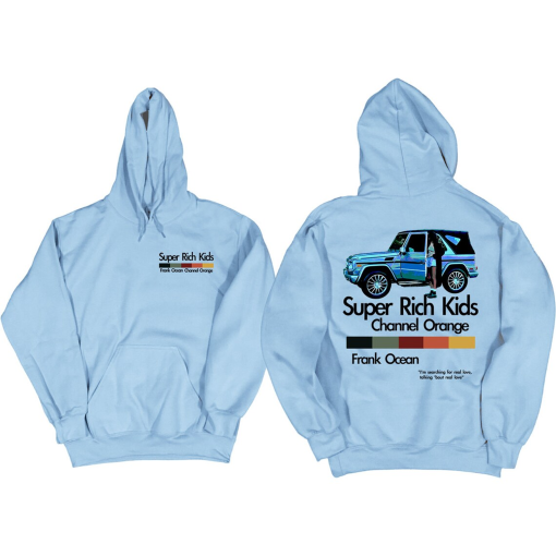 Frank Ocean SUPER RICH Hoodie | blond album | blonded | music gift | cool gift ideas | Trends Exclusive | y2k | soft hoodie | car hoodie