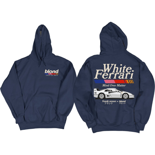 Frank Ocean BLOND WHITE FERRAR! v2 Hoodie | blond album | blonded | music gift | cool gift ideas | Trends Exclusive | Car Hoodie | y2k