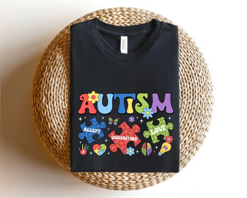 Colorful Autism Puzzle Shirt, Autism Shirt, Autism Mom Shirt, Puzzle Shirt, Autism Puzzle Shirt, Autism Awareness Shirt, Proud Mom Shirt