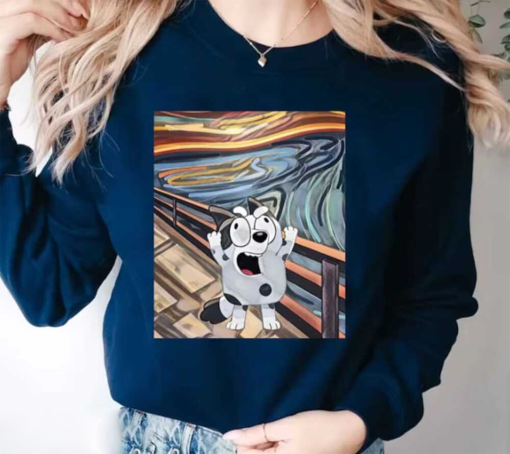 Cute Bluey Muffin Scream Artist Shirt , Perfect Gift For Your Mother