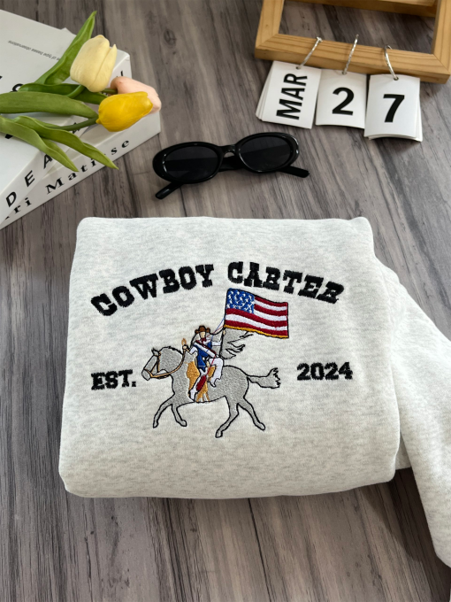 Cowboy Carter Album By Beyonce Embroidered Sweatshirt