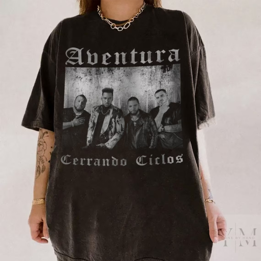 2024 Aventura Tour Concert, Bachata, Cerrando Ciclos, Graphic T-Shirt Merch Unisex Garment-Dyed T-shirt