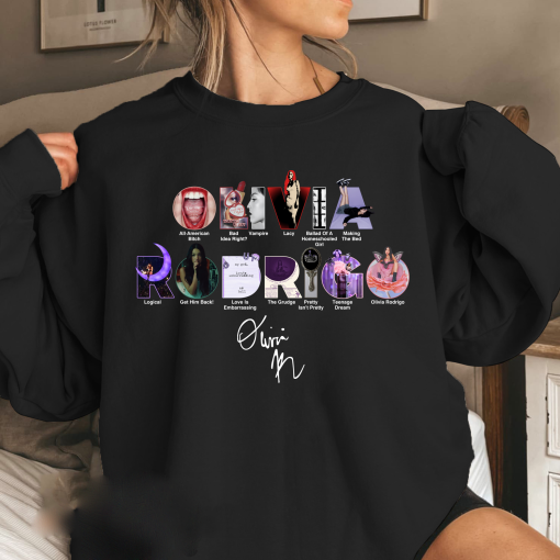 Olivia Songs Collection and Signature Shirt, Olivia Guts Tracklist Shirt