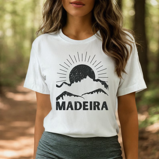 Madeira T-shirt, Distressed Style Design, Gift for Traveller, Hiker Shirt, Madeira Trekking t-shirt, Sunset at Pico Ruivo Shirt, Madeira Tee