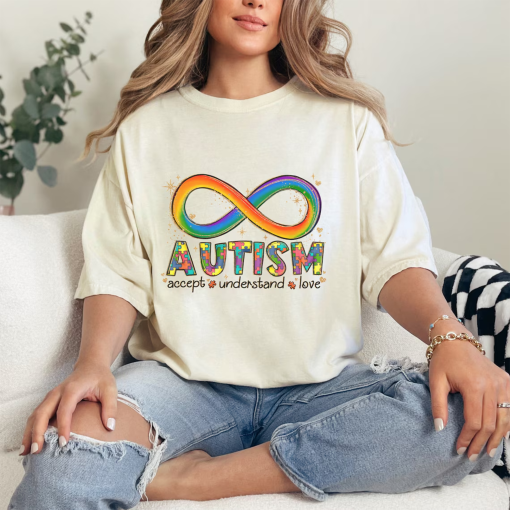 Autism Shirt for Her Him Autism Awareness Month Tee Autism Acceptance T-shirt Gift for Special Person Comfort Colors Oversized Crewneck