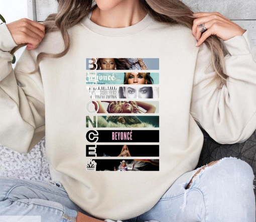 Beyonce Albums Shirt, Beyonce Shirt, Cowboy carter Beyonce Albums Graphic Unisex Sweatshirt, Beyonce Merch, Gift for Beyoncé fan