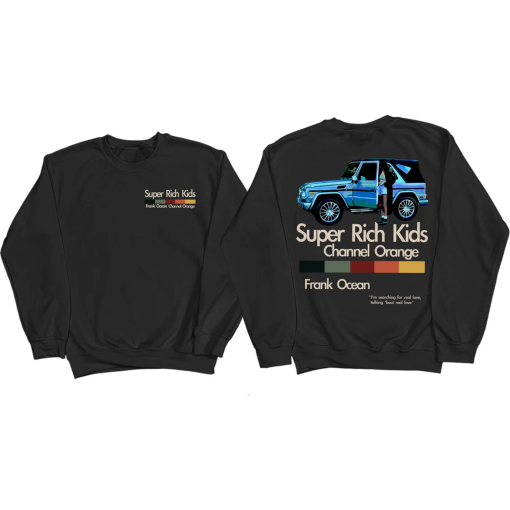 Frank Ocean SUPER RICH Sweatshirt | blond album | blond | music gift | cool gift ideas | Y2k | Cotton Sweater | Festival | Trends Exclusive