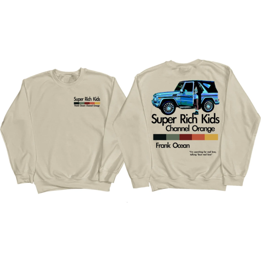 Frank Ocean SUPER RICH Sweatshirt | blond album | blond | music gift | cool gift ideas | Y2k | Cotton Sweater | Festival | Trends Exclusive