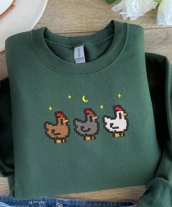 EMBROIDERED Stardew Valley Chicken Sweatshirt, Perfect Gift…