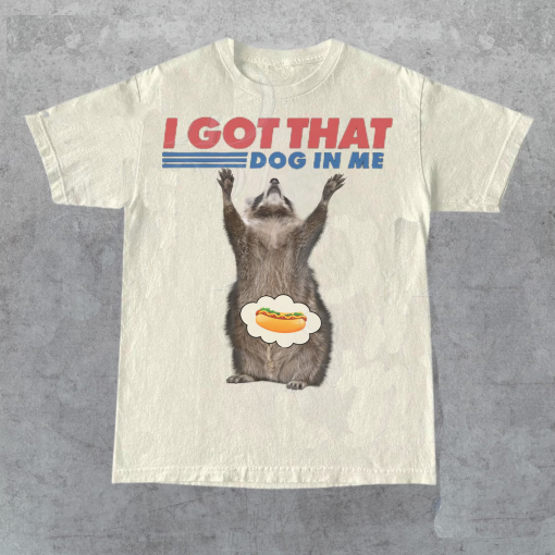 I Got That Dog In Me Retro T-Shirt, Funny Raccoon T-shirt, Raccoon Lover Gift, Hot Dog Vintage 90s Shirt, Raccoon Meme Shirt, Trending Shirt