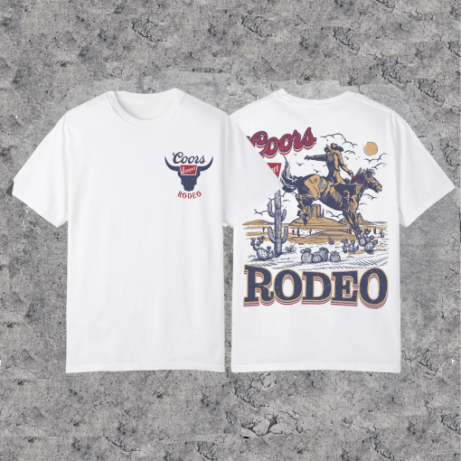 Comfort Colors, Coors Rodeo Vintage Graphic T-Shirt, Retro Cowboy Shirt, Oversized Coors T-Shirt, Vintage Washed Shirt, Gift Oversized Tees