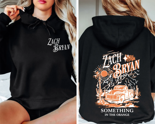 Zach Bryan Something In The Orange front and back Sweatshirt,Vintage Zach Bryan Fan Gift,Country Music Hoodie,American Heartbreak Sweatshirt