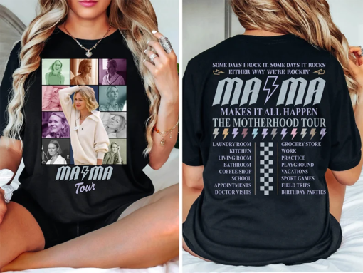 Custom Mama Tour Shirt, Personalized Your Image Tour Shirt, Personalized mama rock tour shirt, mom life, concert tee, rock and roll