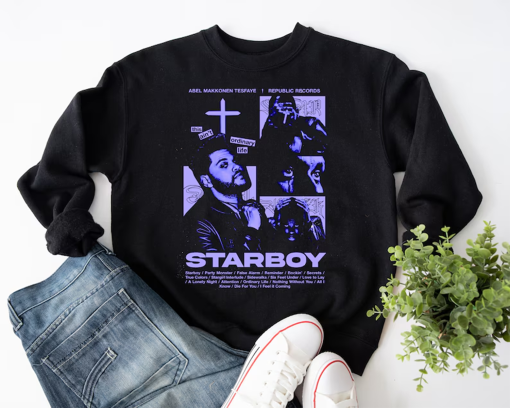 The Weeknd Inspired Shirt, The Weeknd Starboy Sweatershirt, Hip-Hop Music Shirt After Hours Album, The Weeknd Fan Gift, Starboy Album