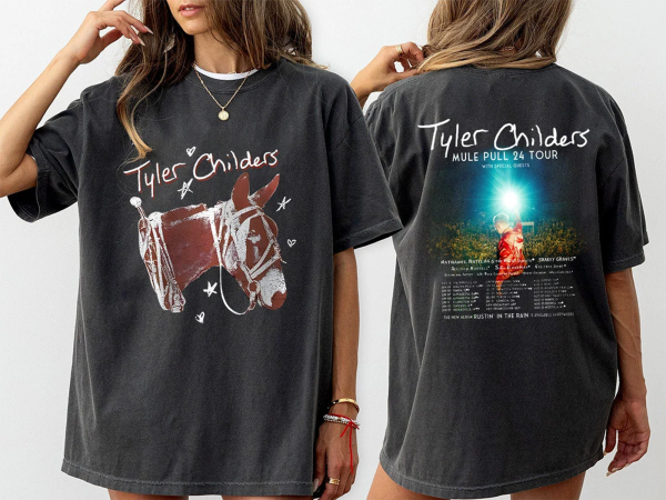 Tyler Concert Childers 2024, Send In The hounds tracklist 2 side Tour 2024 Shirt, Country Music shirt