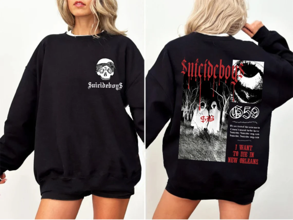 Suicideboys Unisex Sweatshirt, I Want To Die In New Orleans, Ruby Da Cherry Pullover, Scrim Sweatshirt, Grey Day Tour