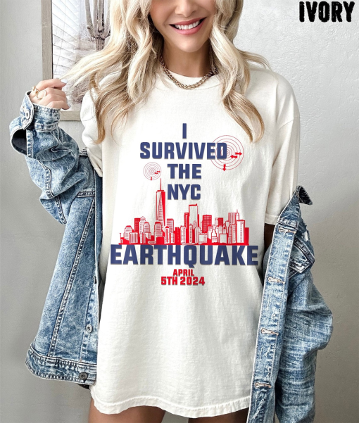 Earthquake T-shirt, Nyc Earthquake, 2024 New York City Earthquake, I Survived Shirt, New Yorker Tee, Natural Disaster T-shirt Bella Gildan