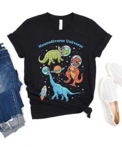 Neurodiverse Universe Dinosaurs In Space Tshirt Neurodiversity…