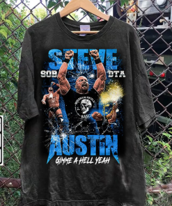 Vintage 90s Graphic Style Steve Austin T-Shirt…