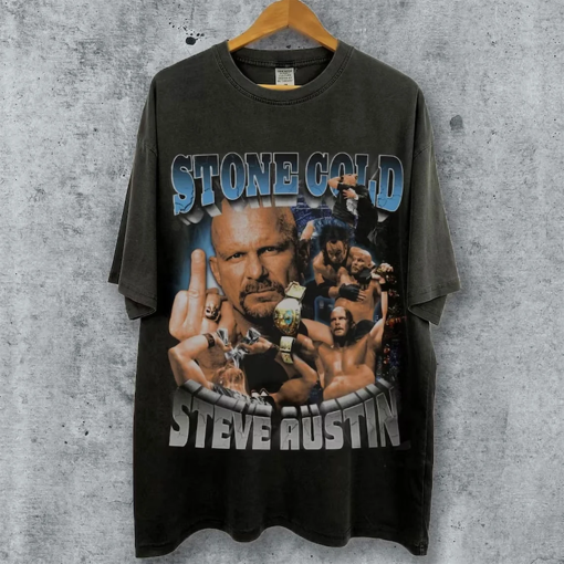 Limited Stone Cold 90s Vintage Oversized T-Shirt – Steve Austin Professional Wrestler 90s Booteg Style Vintage TShirt For Man And Women