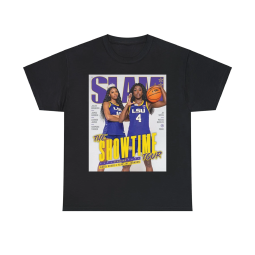 Angel Reese and Flau’Jae Johnson LSU Tigers WNBA Slam Cover Tee Shirt