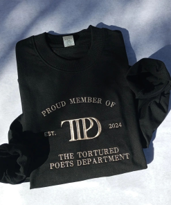 Tortured Poets Department Embroidered Sweatshirt, Crewneck, TS,…