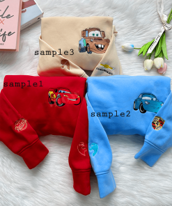 Cars Characters Couple Sweatshirt, Personalized Friend Gift,…