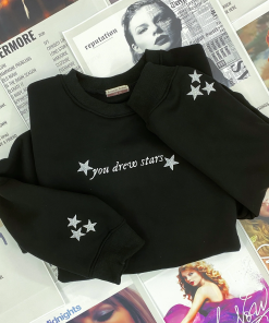 You Drew Stars Cardigan Glitter Embroidered Shirt