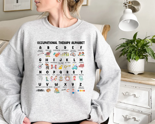 Occupational Therapy Alphabet T-shirt, OT T-shirt, Therapist T-shirt, Occupational Therapist T-shirt, ABC of Occupational Therapist T-shirt