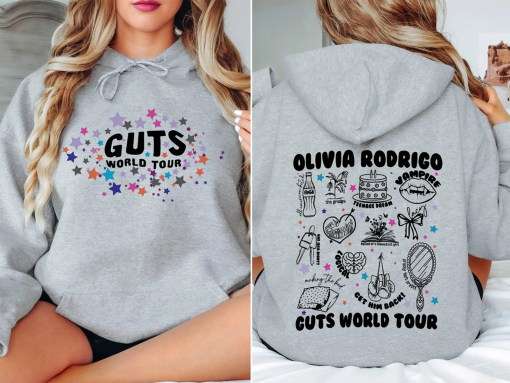 Olivia Rodrigo Guts World Tour Shirt, Guts Tour 2024 Shirt, Concert Shirt, Olivia Rodrigo Fans Shirt, Olivia Guts Merch, Music Concert Shirt